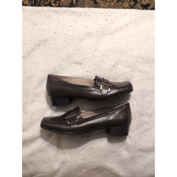 LifeStride Mocassino Donna Nico – Tomaia In Ecopelle Nera, Taglia 8.5 Wide (Larga) – Suola Trazione, Tacco 2,5 Cm